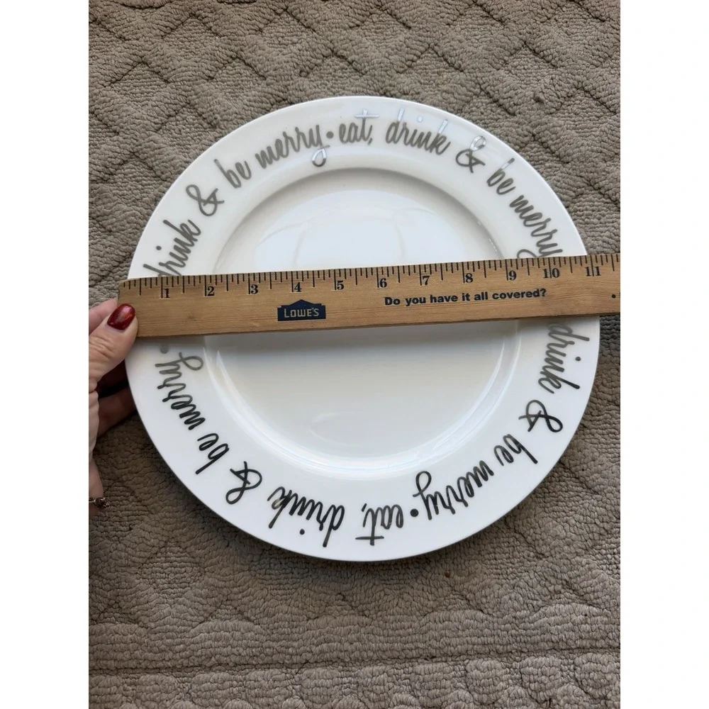 Ciroa BE MERRY (PLATINUM) Salad Plate/Rectangle Serving Plate